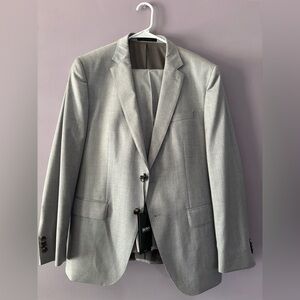 BOSS Grey Slim Fit Suit Pair